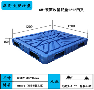 双面吹塑托盘1212