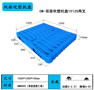 双面吹塑托盘1512